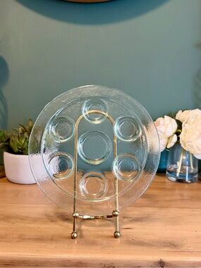 Recycled Glass Snail Serving Plate Coastal Cottagecore Decor
